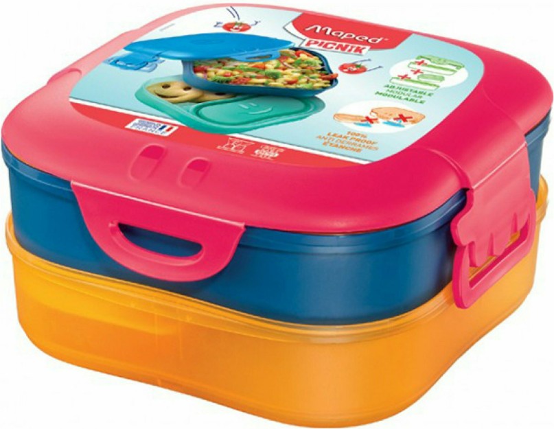 Maped Πλαστικό Παιδικό Σετ Φαγητού 1.4lt Κόκκινο 870701