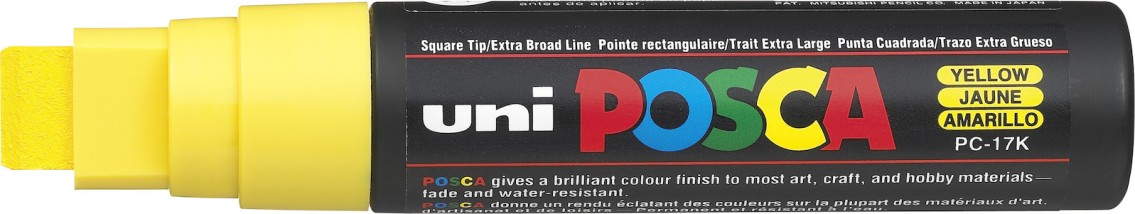 Posca Μαρκαδόρος Σχεδίου 15mm Κίτρινος PC-17K/2