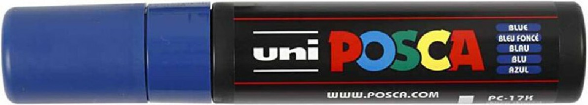 Uni-Ball Μαρκαδόρος Υπογράμμισης 15mm Μπλε PC-17K/33