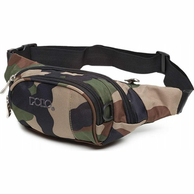 Polo Simple Ανδρικό Τσαντάκι Μέσης Χακί 9-08-098-42