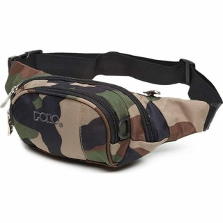 Polo Simple Ανδρικό Τσαντάκι Μέσης Χακί 9-08-098-42