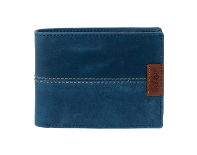 Lavor Δερμάτινο Ανδρικό Πορτοφόλι Καρτών με RFID Μπλε 1-6063