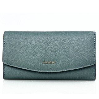 Lavor 1-6039 Μεγάλο Δερμάτινο Γυναικείο Πορτοφόλι με RFID Γαλάζιο