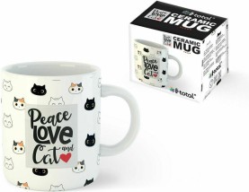 I-Total Cats Κούπα Κεραμική Λευκή 295ml XL1890