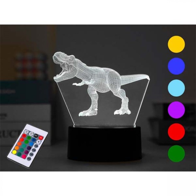 I-Total Διακοσμητικό Φωτιστικό με Φωτισμό RGB 3D Illusion LED Διάφανο XL2332