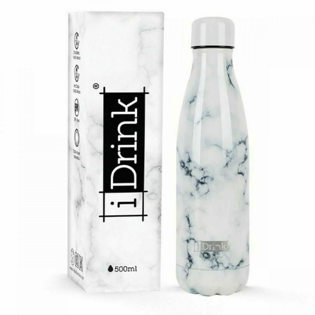 I-Total IDrink Μπουκάλι Θερμός White Marble 500ml