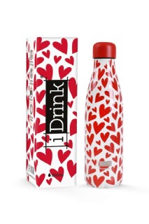 iDrink Hearts Μπουκάλι Θερμός Λευκό 500ml ID0438