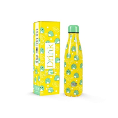 I-Total Μπουκάλι Ανοξείδωτο Θερμός Κίτρινο Dinosaur 500ml ID0446