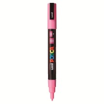 Uni-Ball PC-3M Ανεξίτηλος Μαρκαδόρος 1.3mm Ροζ PC-3M/13