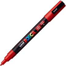 Uni-Ball PC-3M Ανεξίτηλος Μαρκαδόρος 1.3mm Κόκκινος PC-3M/15