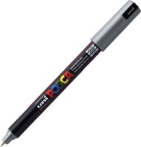 Posca Μαρκαδόρος Σχεδίου 0.7mm Ασημί PC-1MR/26