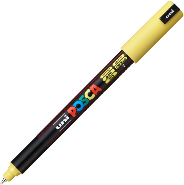 Posca Μαρκαδόρος Σχεδίου 0.7mm Κίτρινος PC-1MR/2