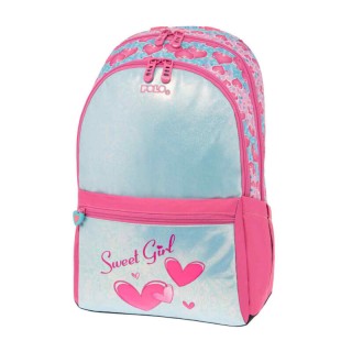 Polo Minor Σχολική Τσάντα Πλάτης Γυμνασίου - Λυκείου σε Ροζ χρώμα Μ31 x Π14 x Υ45εκ 9-01-038-8223