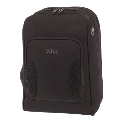 Polo Laptop Τσάντα Πλάτης Υφασνάτινη σε Μαύρο χρώμα 9-02-069-2000