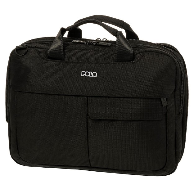 Polo Skills Τσάντα Ώμου Laptop Υφασμάτινη Μαύρη 9-07-014-2000
