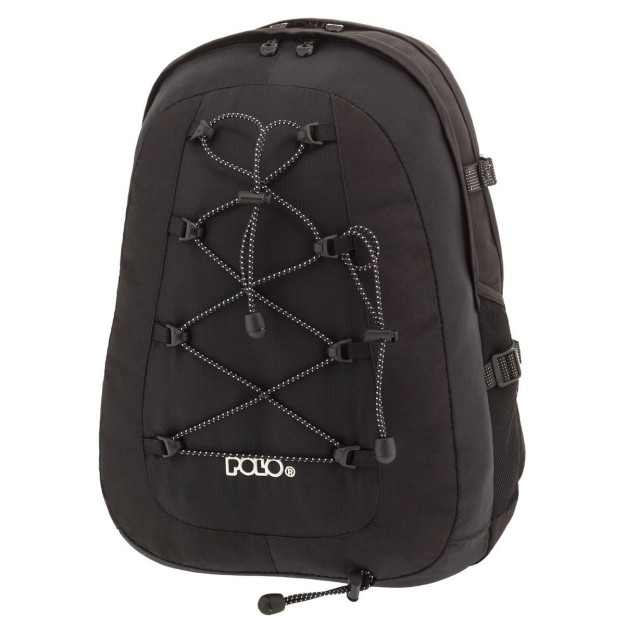 Polo Offpist Σχολική Τσάντα Πλάτης Γυμνασίου - Λυκείου Μαύρη 28lt 9-02-050-2000