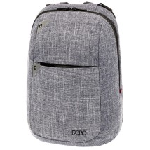Polo Capital Σχολική Τσάντα Πλάτης Γυμνασίου - Λυκείου Light Grey 9-02-018-2300