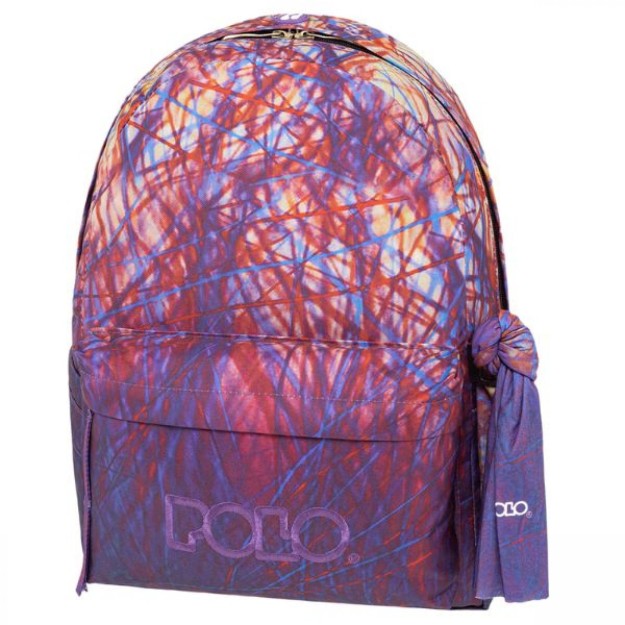 Polo Σχολική Τσάντα Πλάτης Γυμνασίου - Λυκείου Πολύχρωμη 9-01-161-8257