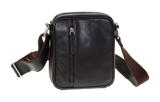 Lavor Δερμάτινη Ανδρική Τσάντα Ώμου / Χιαστί Brown 1-42