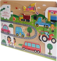 Ξύλινο Παιδικό Puzzle Σφηνώματα Vehicle 8pcs W11014 iwood
