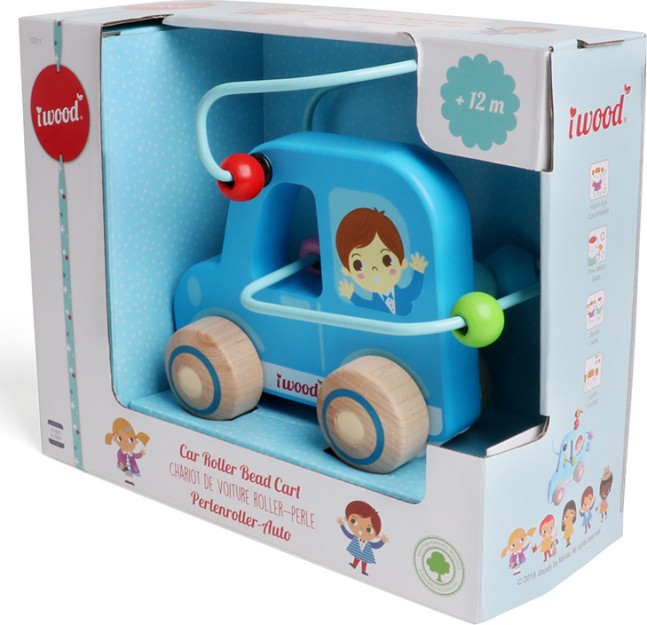 iwood Car Roller από Ξύλο για 12+ Μηνών W12011