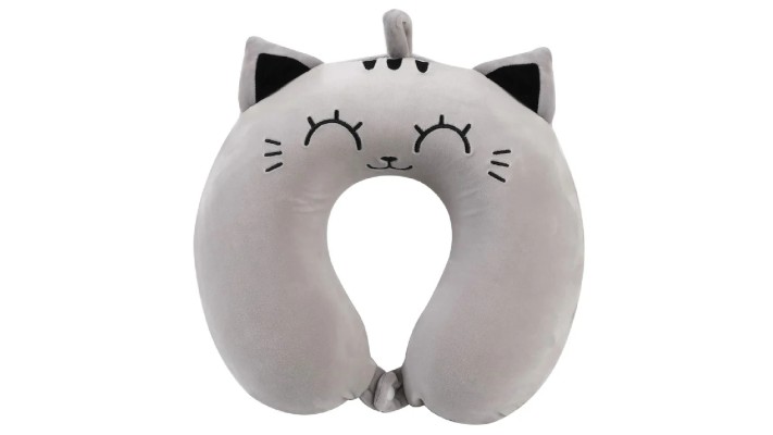 I-Total Μαξιλαράκι Ταξιδίου Cat Γκρι Μ30xΠ30xΥ10εκ. XL2184C