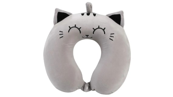 I-Total Μαξιλαράκι Ταξιδίου Cat Γκρι Μ30xΠ30xΥ10εκ. XL2184C