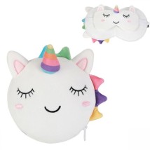 I-Total Μάσκα Ύπνου Unicorn Λευκό Μ19xΠ18εκ. XL2530