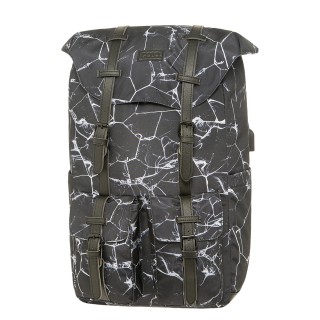 Polo Δερμάτινο Σακίδιο Πλάτης με Θύρα USB Λευκό 21lt 9-02-023-8263