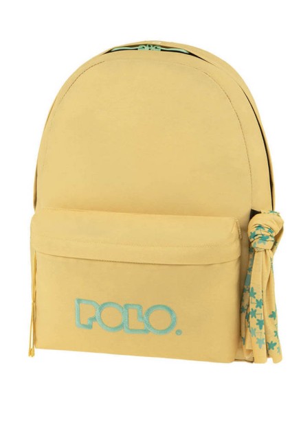 Polo Original Scarf Σχολική Τσάντα Πλάτης Γυμνασίου - Λυκείου Κίτρινο/Γαλάζιο 9-01-135-7059