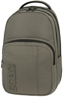 Polo Σχολική Τσάντα Πλάτης Γυμνασίου - Λυκείου σε Γκρι χρώμα 9-01-044-2202