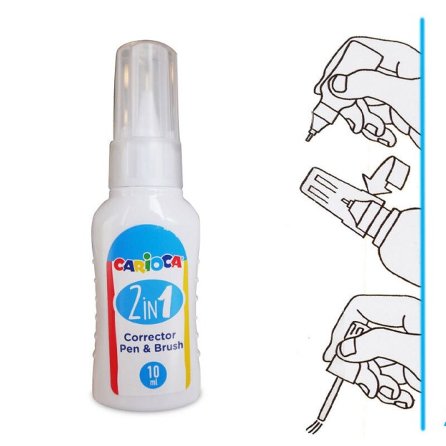 Carioca 2in1 Διορθωτικό Υγρό Brush 10ml 42998