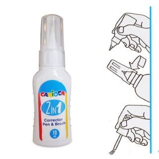 Carioca 2in1 Διορθωτικό Υγρό Brush 10ml 42998