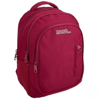 Must Σχολική Τσάντα Πλάτης Δημοτικού σε Μπορντό χρώμα Μ32 x Π18 x Υ43εκ 000585840