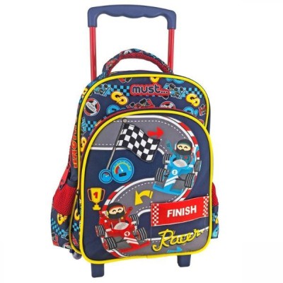 Must Racing 2 Θήκες Σχολική Τσάντα Τρόλεϊ Νηπιαγωγείου