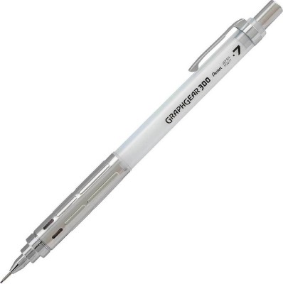 Pentel Graphgear 300 Μηχανικό Μολύβι 0.7mm με Γόμα Κατάλληλο για Σχέδιο Λευκό PG317-TWX