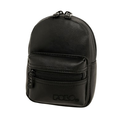 Polo Σχολική Τσάντα Πλάτης Νηπιαγωγείου σε Μαύρο χρώμα Μ12 x Π7 x Υ17εκ 9-07-052-2001