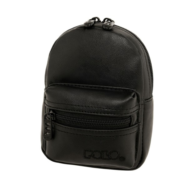 Polo Σχολική Τσάντα Πλάτης Νηπιαγωγείου σε Μαύρο χρώμα Μ12 x Π7 x Υ17εκ 9-07-052-2001