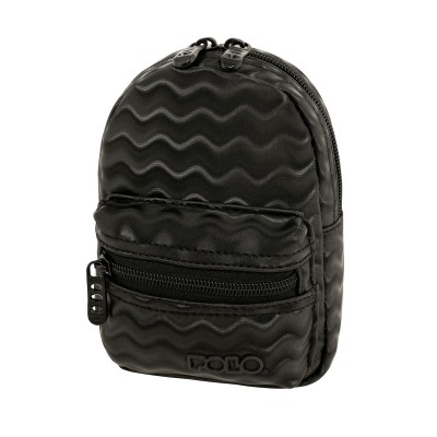 Polo Σχολική Τσάντα Πλάτης Νηπιαγωγείου σε Μαύρο χρώμα Μ12 x Π7 x Υ17εκ 9-07-052-8321