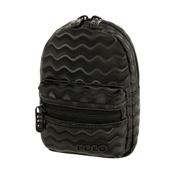 Polo Σχολική Τσάντα Πλάτης Νηπιαγωγείου σε Μαύρο χρώμα Μ12 x Π7 x Υ17εκ 9-07-052-8321