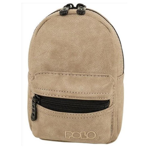 Polo 2Mini Τσάντα Πλάτης Δερματίνη σε Μπεζ χρώμα 9-07-052-8326