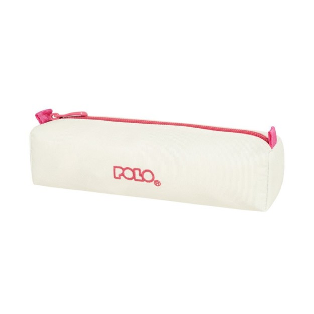 Polo Original Wallet Κασετίνα Βαρελάκι με 1 Θήκη Λευκό/Ροζ 9-37-006-2543