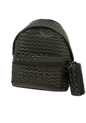 Polo Σχολική Τσάντα Πλάτης Νηπιαγωγείου σε Μαύρο χρώμα Μ24 x Π13 x Υ31εκ 9-07-054-8321