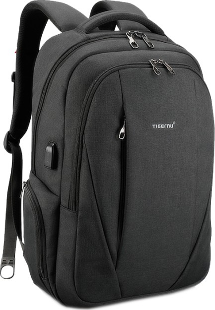 Tigernu T-B3399 Ανδρικό Υφασμάτινο Σακίδιο Πλάτης με Θύρα USB Μαύρο