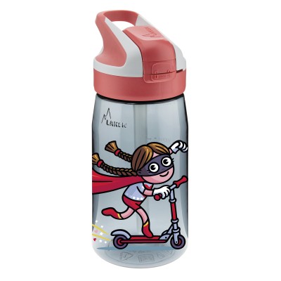 Laken Πλαστικό Παγούρι Θερμός με Καλαμάκι Scooter σε Ροζ χρώμα LTNSSC 450ml