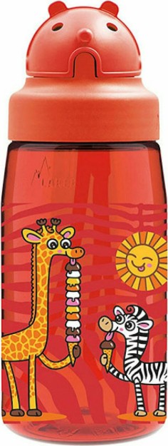 Laken Πλαστικό Παγούρι με Καλαμάκι Chupi σε Κόκκινο χρώμα OBYCH 450ml