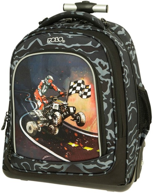 Polo Rolling Σχολική Τσάντα Τρόλεϊ Δημοτικού Μαύρο 9-01-016-8278