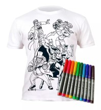 Splat Μπλουζάκι T-Shirt με 10 Μαρκαδόρους Ξανα-Ζωγράφισε-Batman 5-6 Χρονών