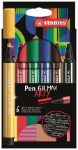 Stabilo Pen 68 Μαρκαδόροι Arty 6τμχ 204091