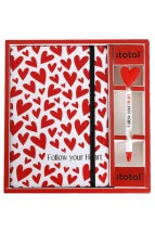 I-Total Love Σετ Γραφικής Ύλης με Σημειωματάριο Α5 και Στυλό με Λάστιχο XL1831B